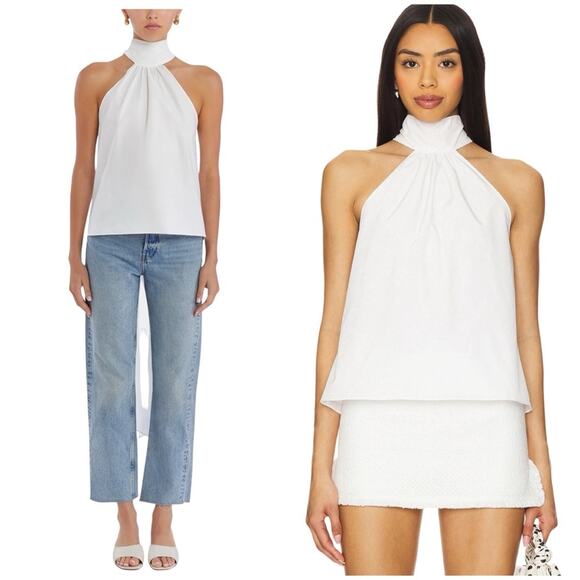 NWOT Amanda Uprichard Fontana Top in Ivory/Cream SZ M $178 - Picture 2 of 12